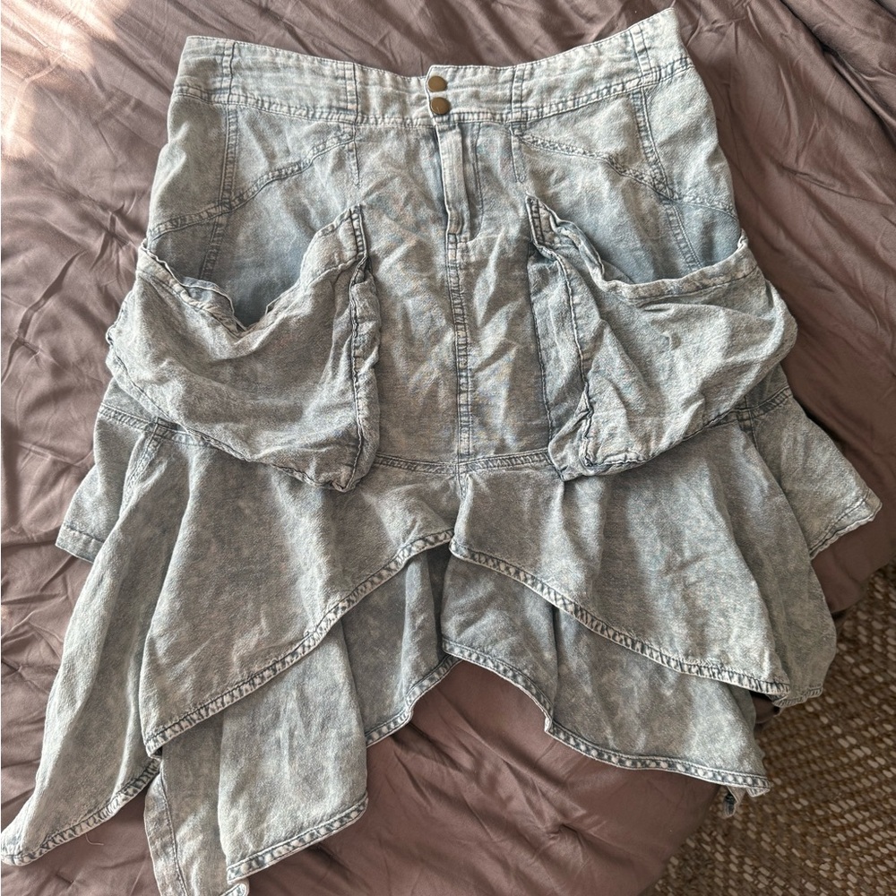 Light wash Y2K style fairy skirt
